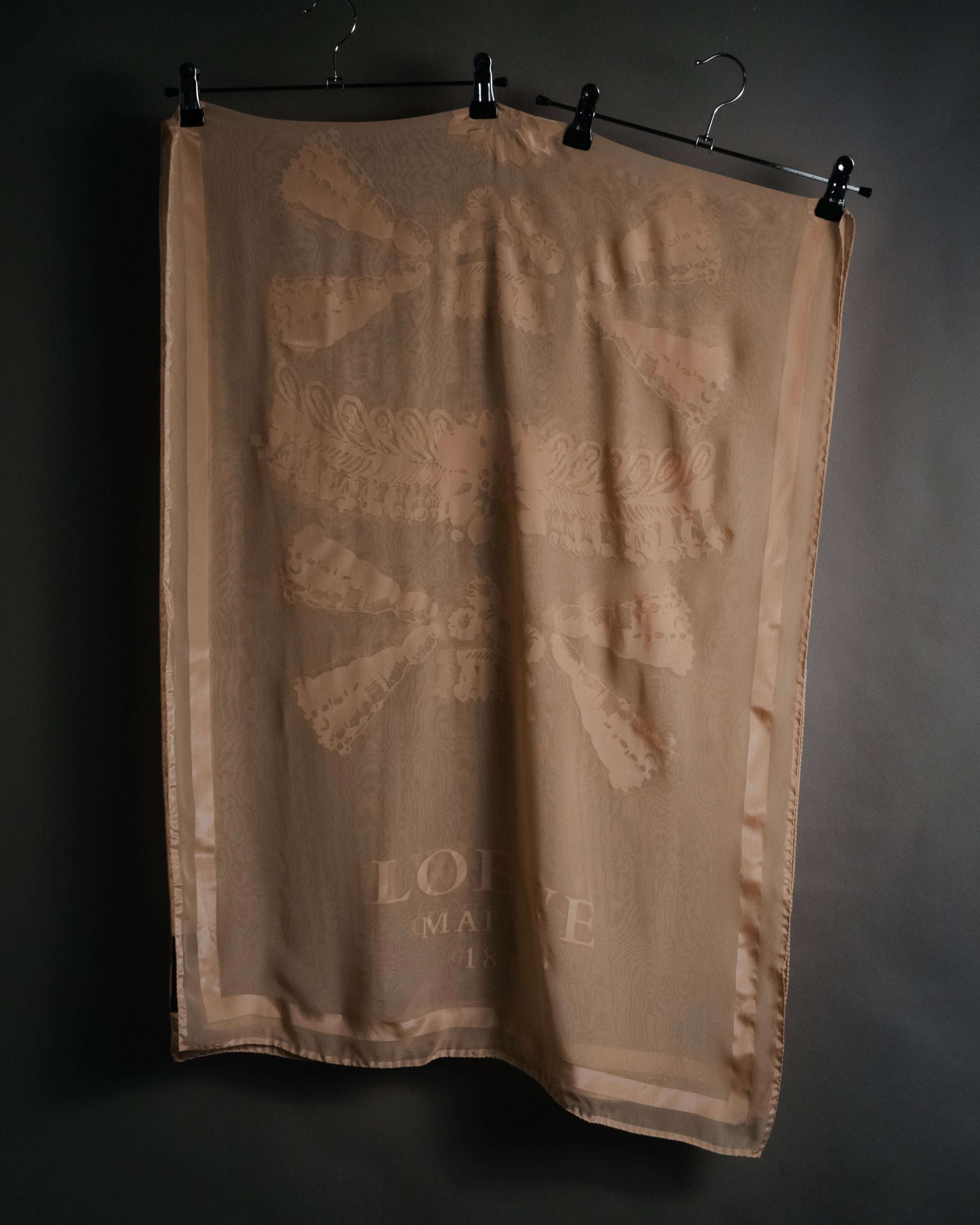 "LOEWE" 00’s-10’s sheer anagram jacquard logo scarf