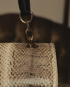 “Max Mara” Late 90’s-early 00’s exotic leather flap chain bag