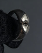 "Vintage bulging organic design silver 925 ring"