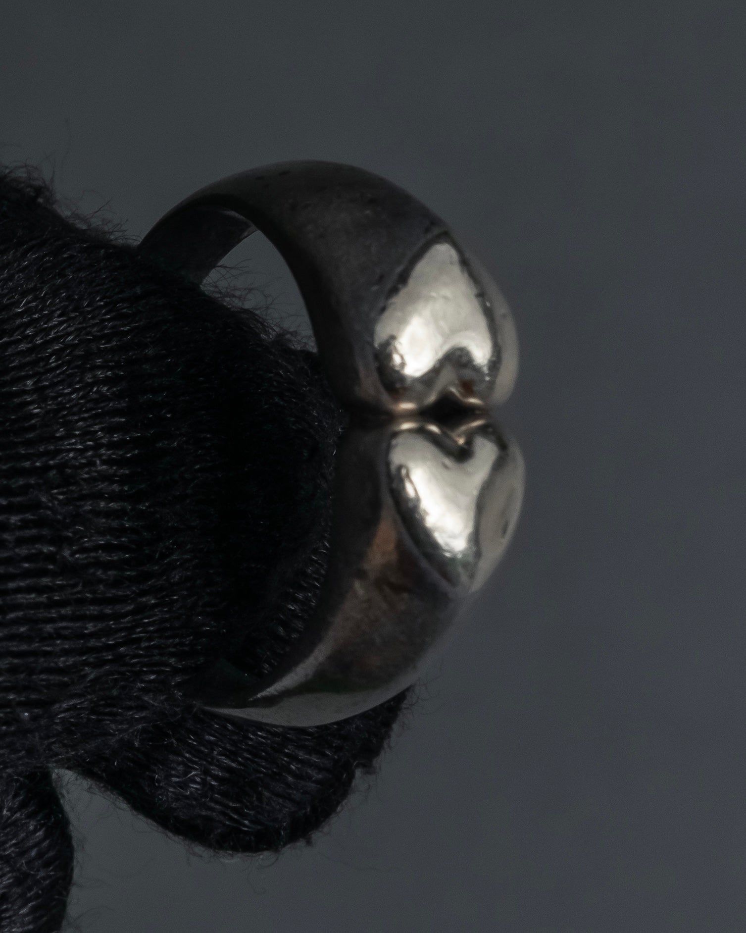 "Vintage bulging organic design silver 925 ring"