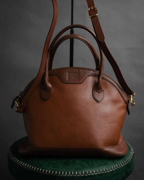 “Burberrys” 90’s Grain leather dome bag