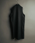 "Jean Paul GAULTIER" 80's-90's Avant-garde sleeveless long gilet coat