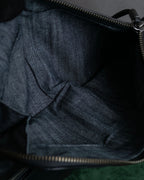 "DIESEL" Silver stud design leather one shoulder bag