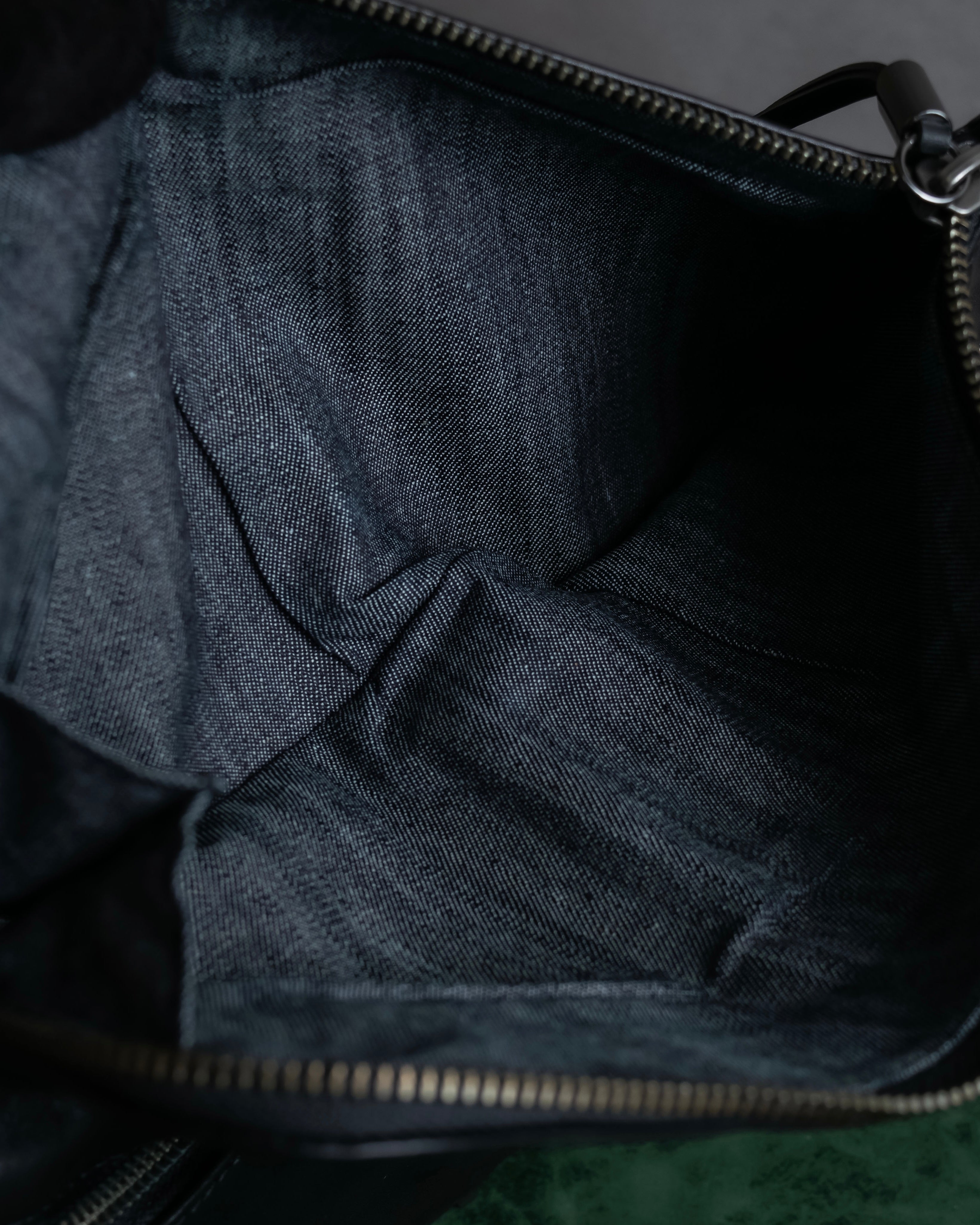 "DIESEL" Silver stud design leather one shoulder bag