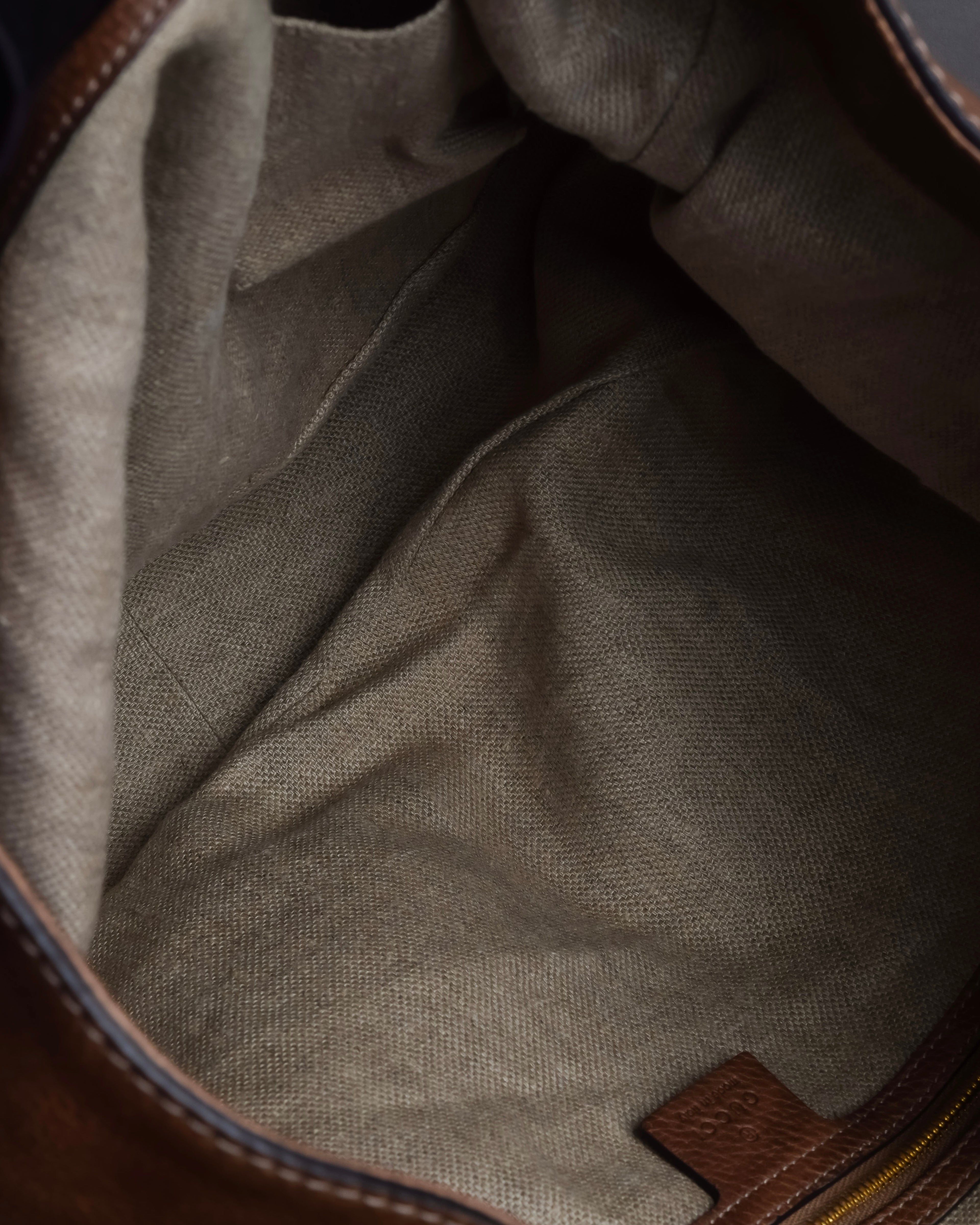 "GUCCI" Charlotte whipstitch hobo leather shoulder Bag