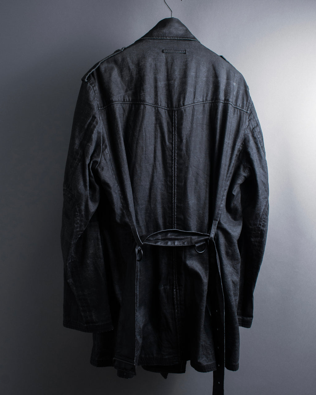 "JEAN PAUL GAULTIER" Firm finish double-zip belted mid-length coat