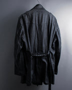 "JEAN PAUL GAULTIER" Firm finish double-zip belted mid-length coat