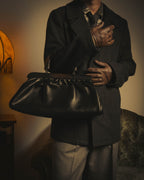 -SPECIAL- “GUCCI“ 90’s-00’s Structured frame gathered leather handbag