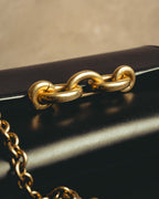 -SPECIAL- “Saint Laurent” 20’s Le Maillon smooth leather chain wallet