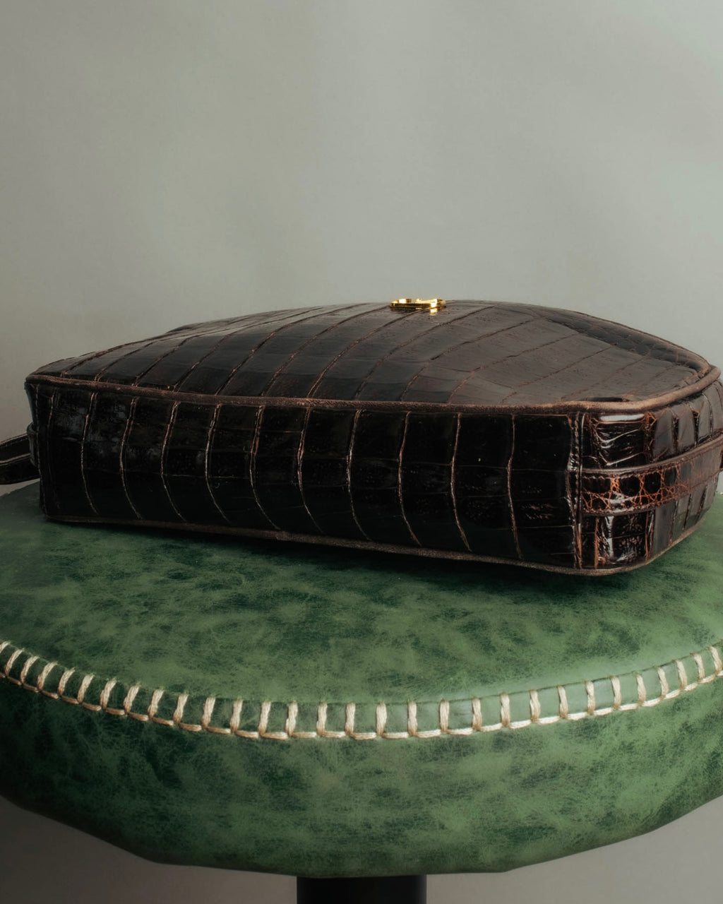 "valentino garavani" 70's-80's Vintage genuine crocodile leather shoulder bag