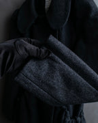 "Chloe" Gathered waist round collar coat