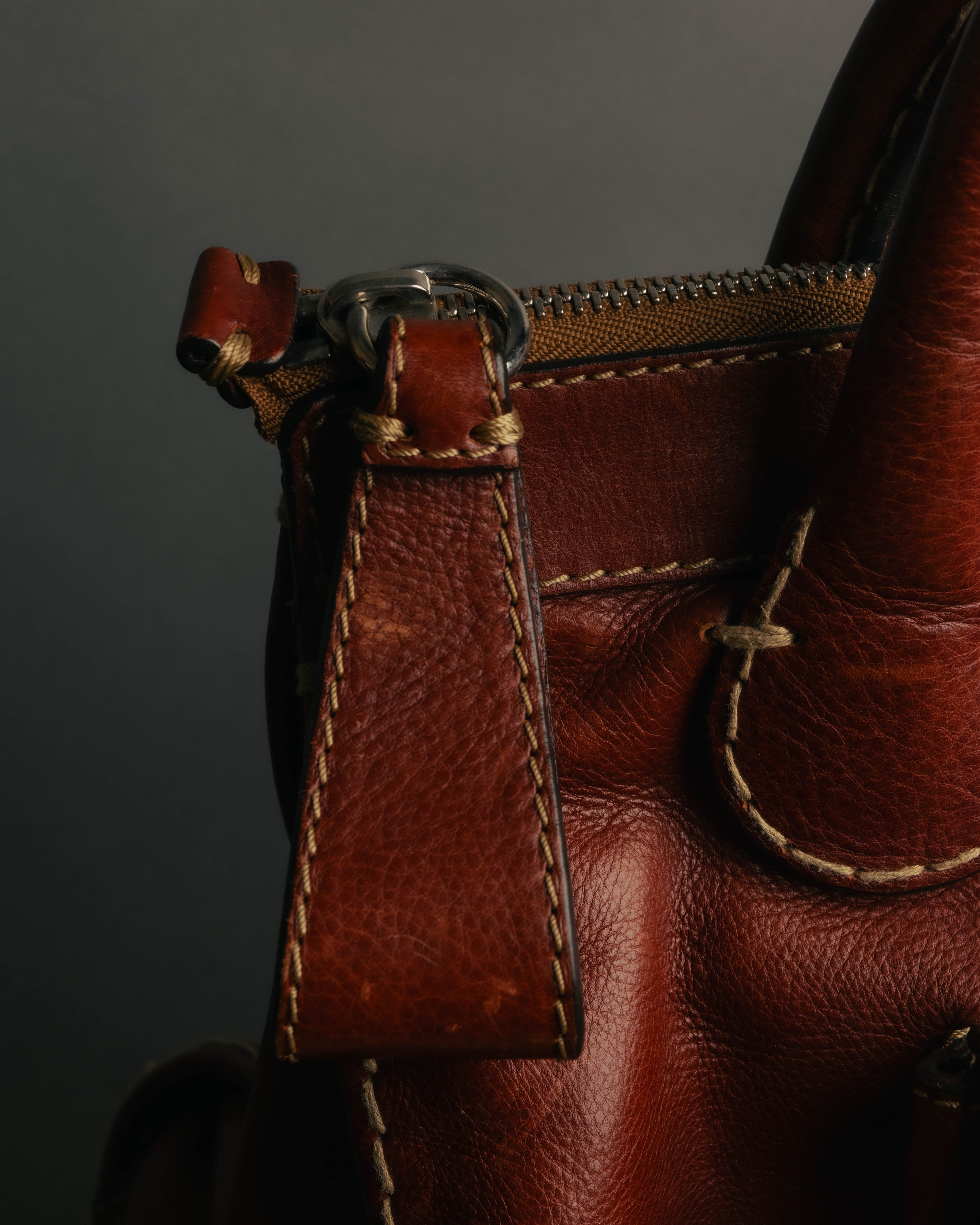 "Chloé" 00's Cognac leather top handle bag