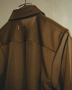 -SPECIAL- “Dries Van Noten” 20’s Sheer brown tailored long sleeve shirt