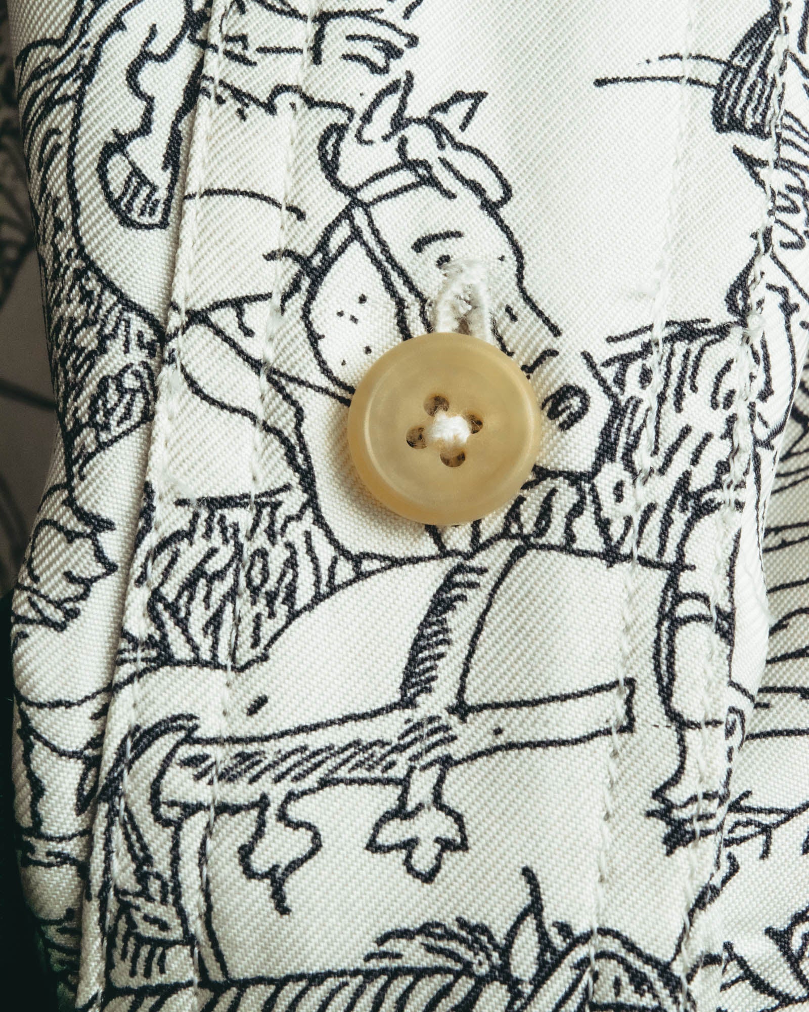 "Hermès" 70's-80's Scarf print shirt