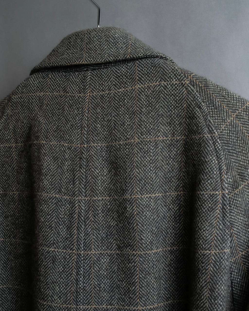 "BURBERRYS" Fine check pattern herringbone coat