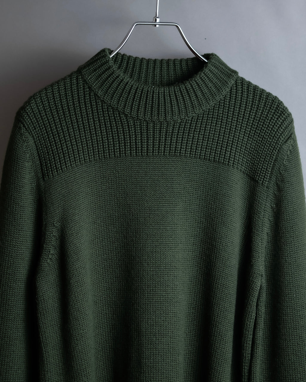 "MONCLER" Relaxed fit high neck lace change knit