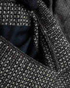 "GIORGIO ARMANI" Greige mix checkered pattern tailored jacket