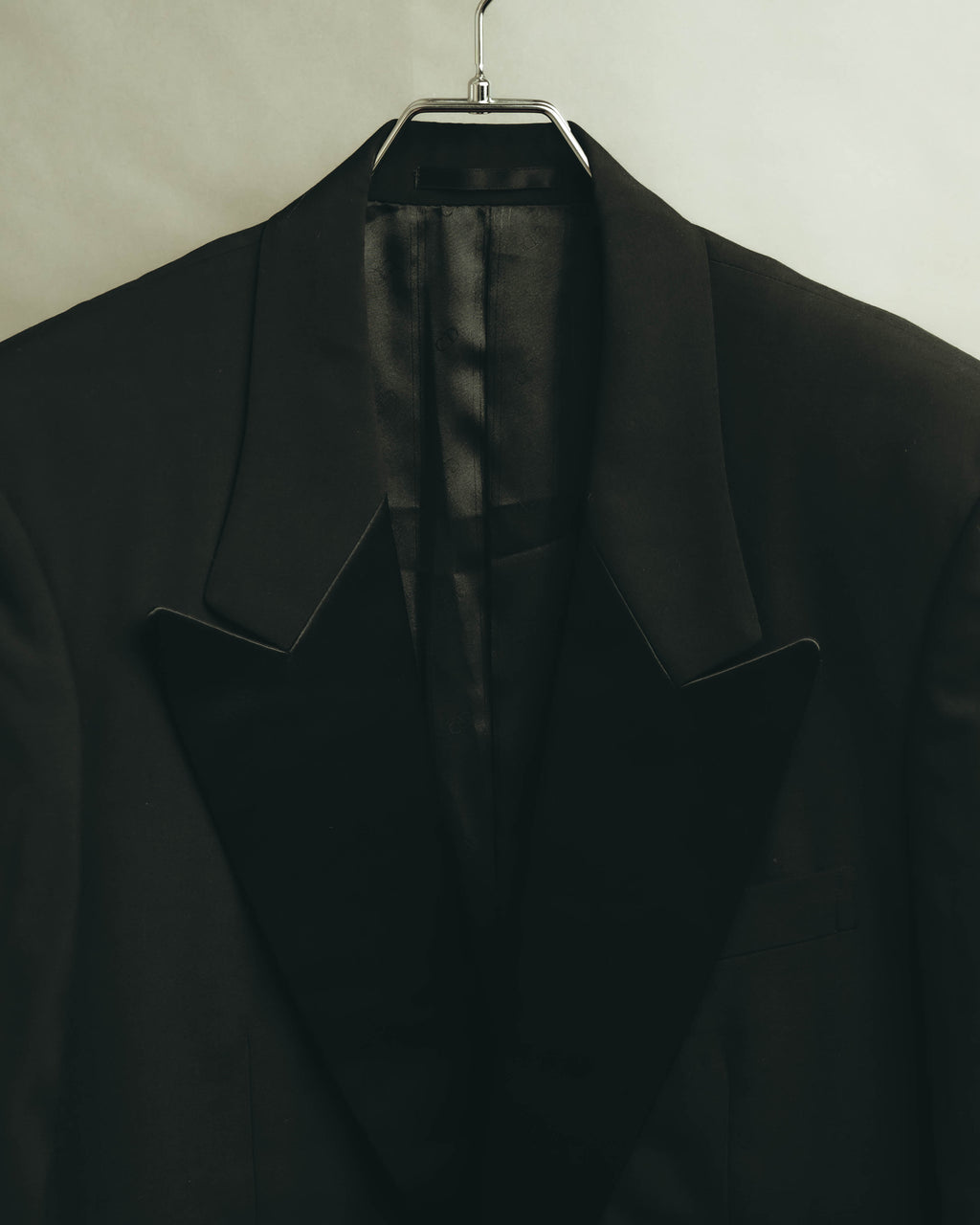 -SPECIAL- “Christian Dior MONSIEUR” 80’s-90’s satin peak-lapel tuxedo jacket