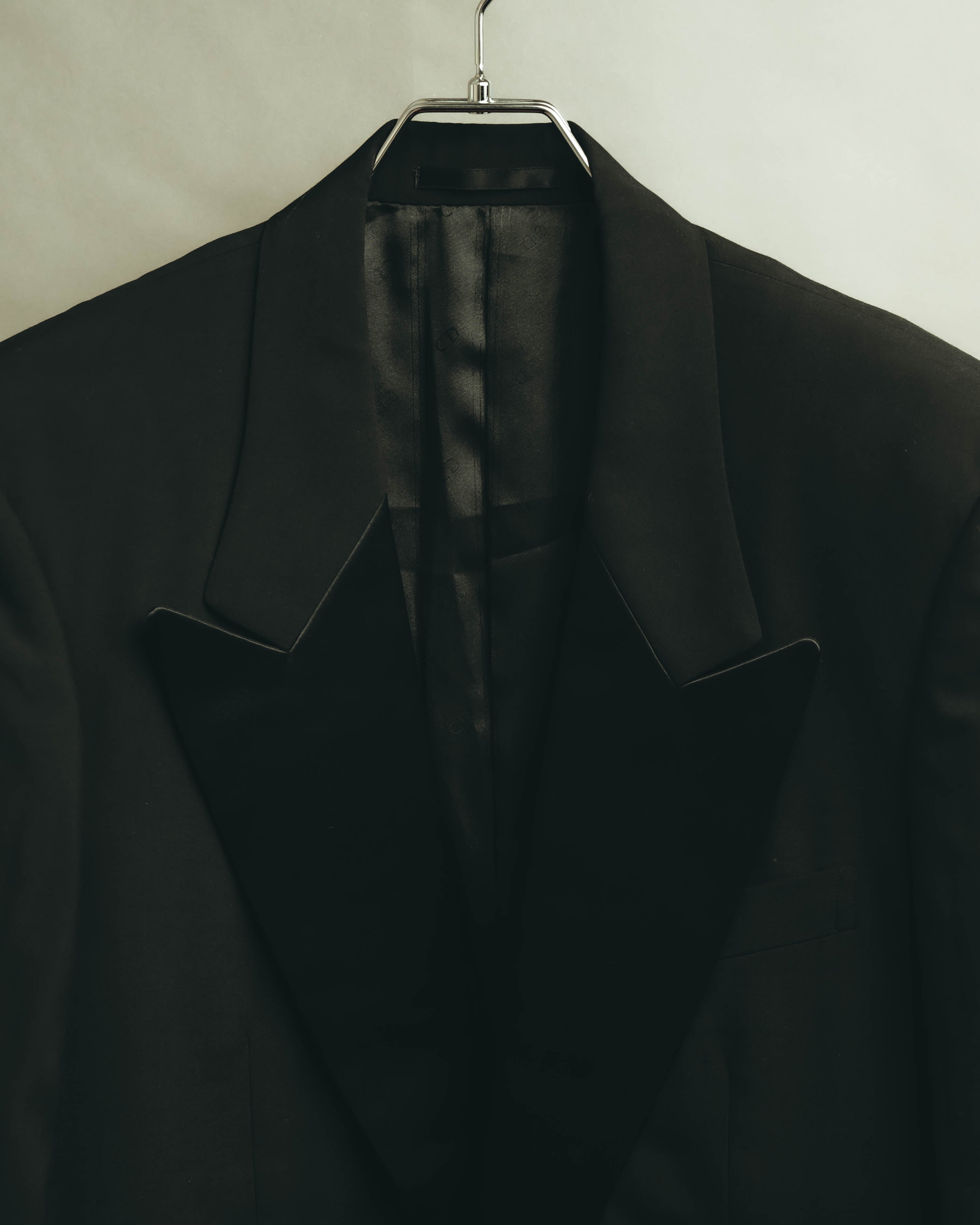 -SPECIAL- “Christian Dior MONSIEUR” 80’s-90’s satin peak-lapel tuxedo jacket