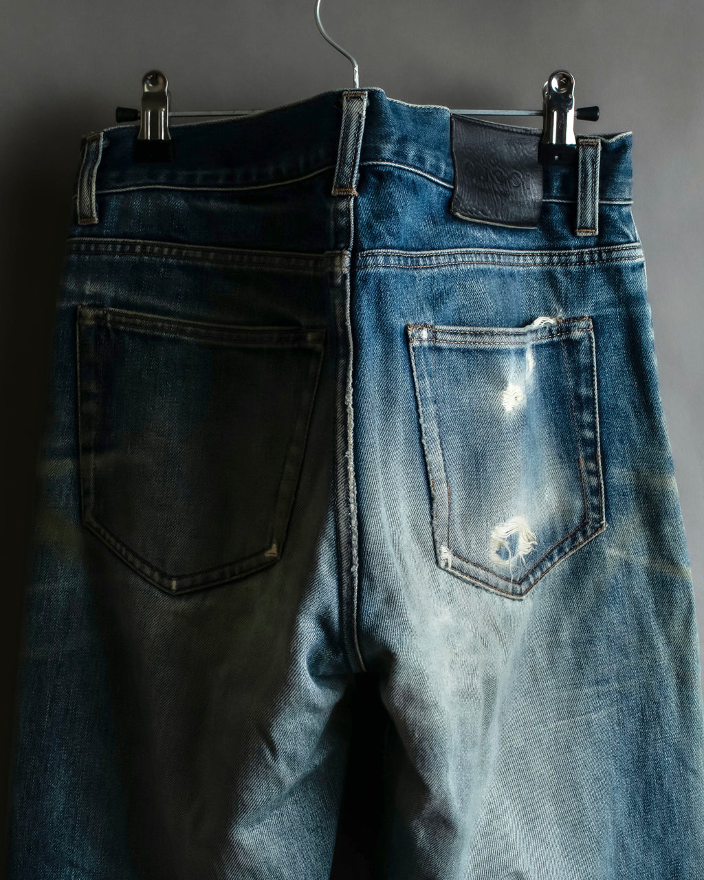 "GUCCI" Gradient fade design tapered denim