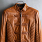 "EMPORIO ARMANI"  Quilted design brown color leather jacket