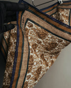 "Christian Dior" 80's-90's Baroque ornament print cotton scarf