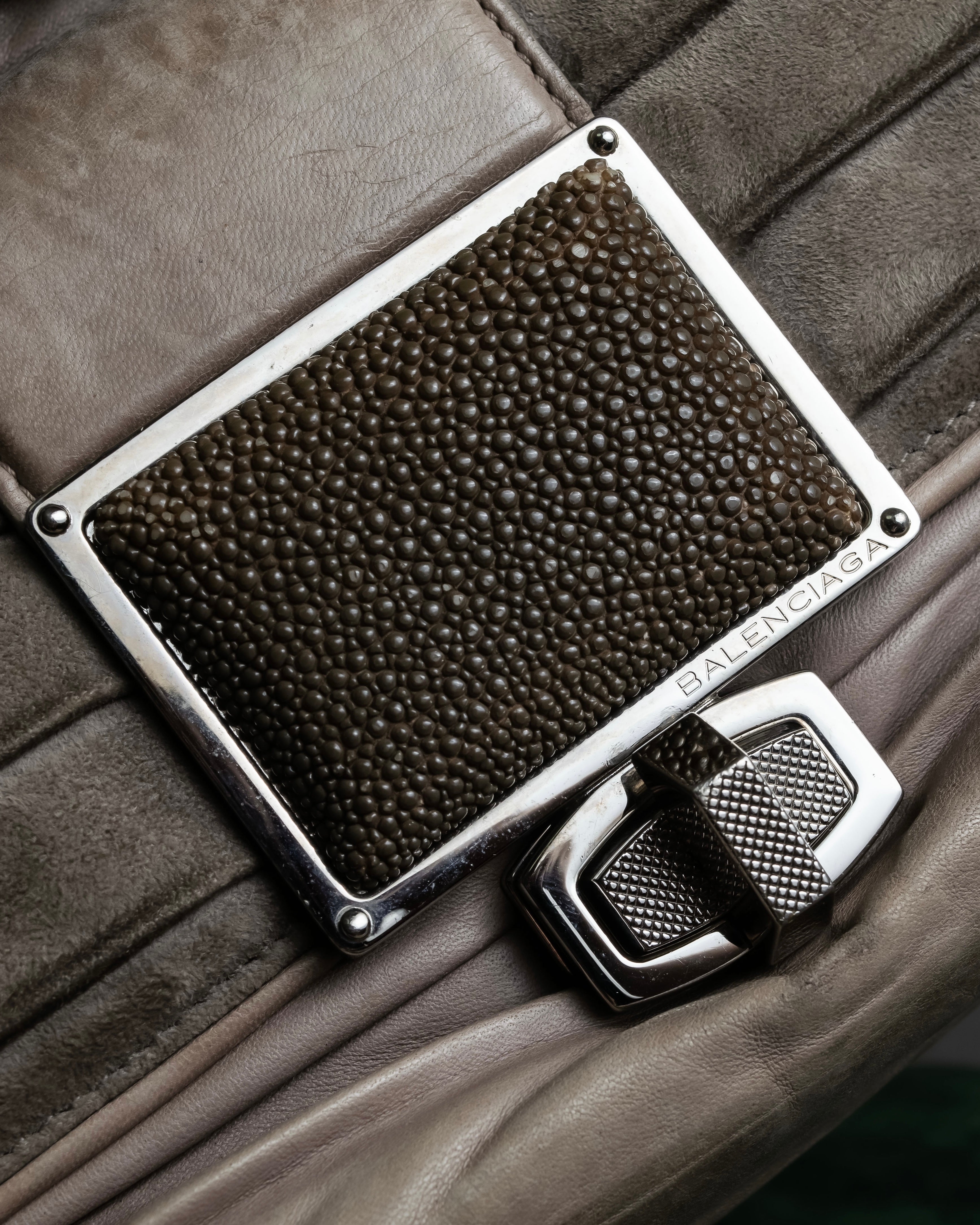 "BALENCIAGA" Three-way chain leather shoulder bag