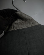 "HUGO BOSS" Fine-gauge wool khaki gray set up