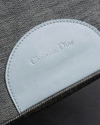 "Christian Dior" Malice Pearl Series greige color canvas shoulder bag
