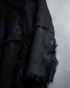 -SPECIAL- "GUCCI" 90's-00's Leather combination fur long coat