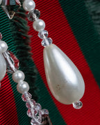 "GUCCI" Beaded design grosgrain ribbon