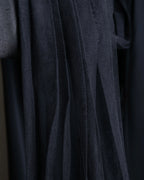 "YVES SAINT LAURENT" 2002 AW Scarf docking tulle design silk double zipper blouse