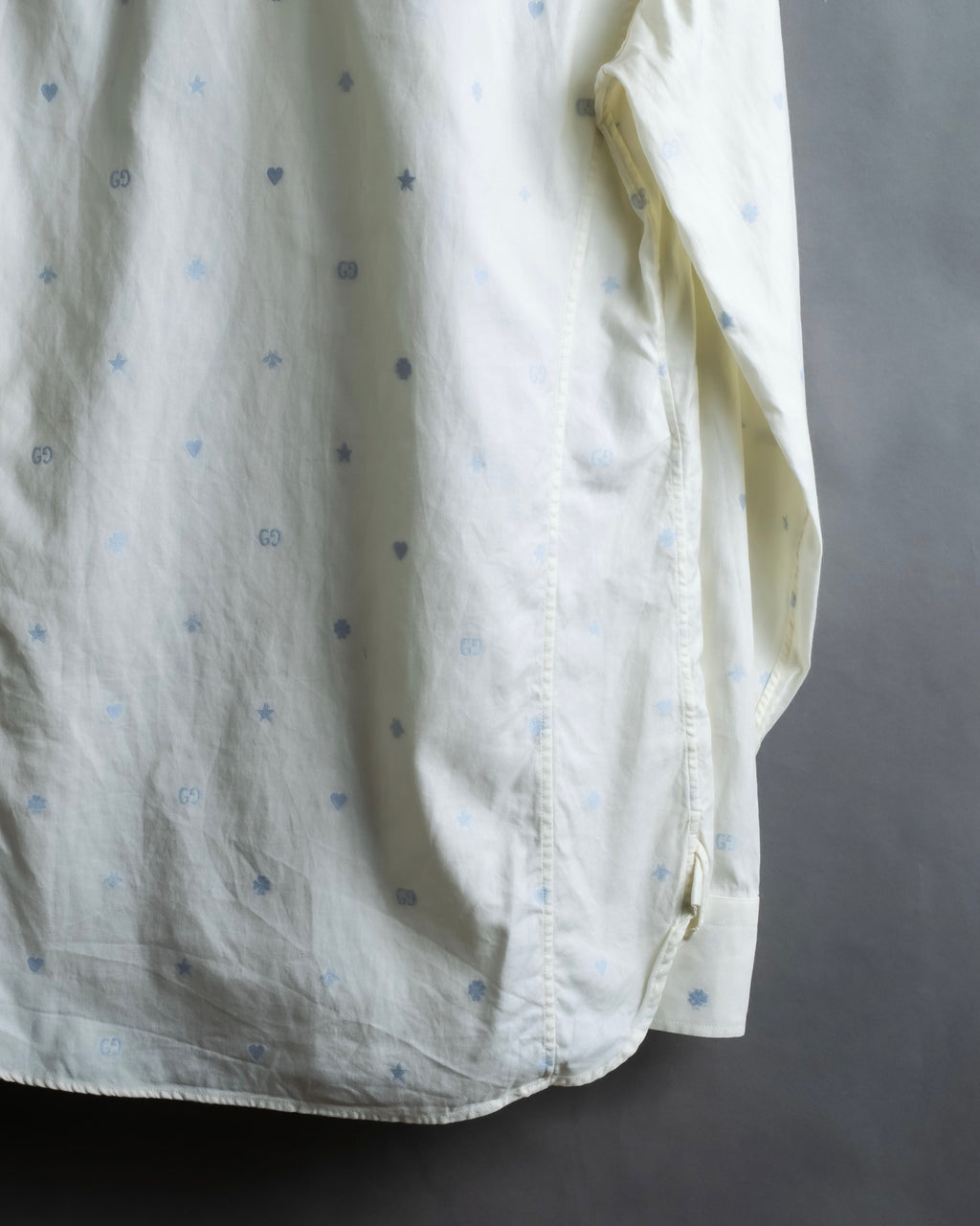 "GUCCI" Iconic embroidered pattern cotton shirt