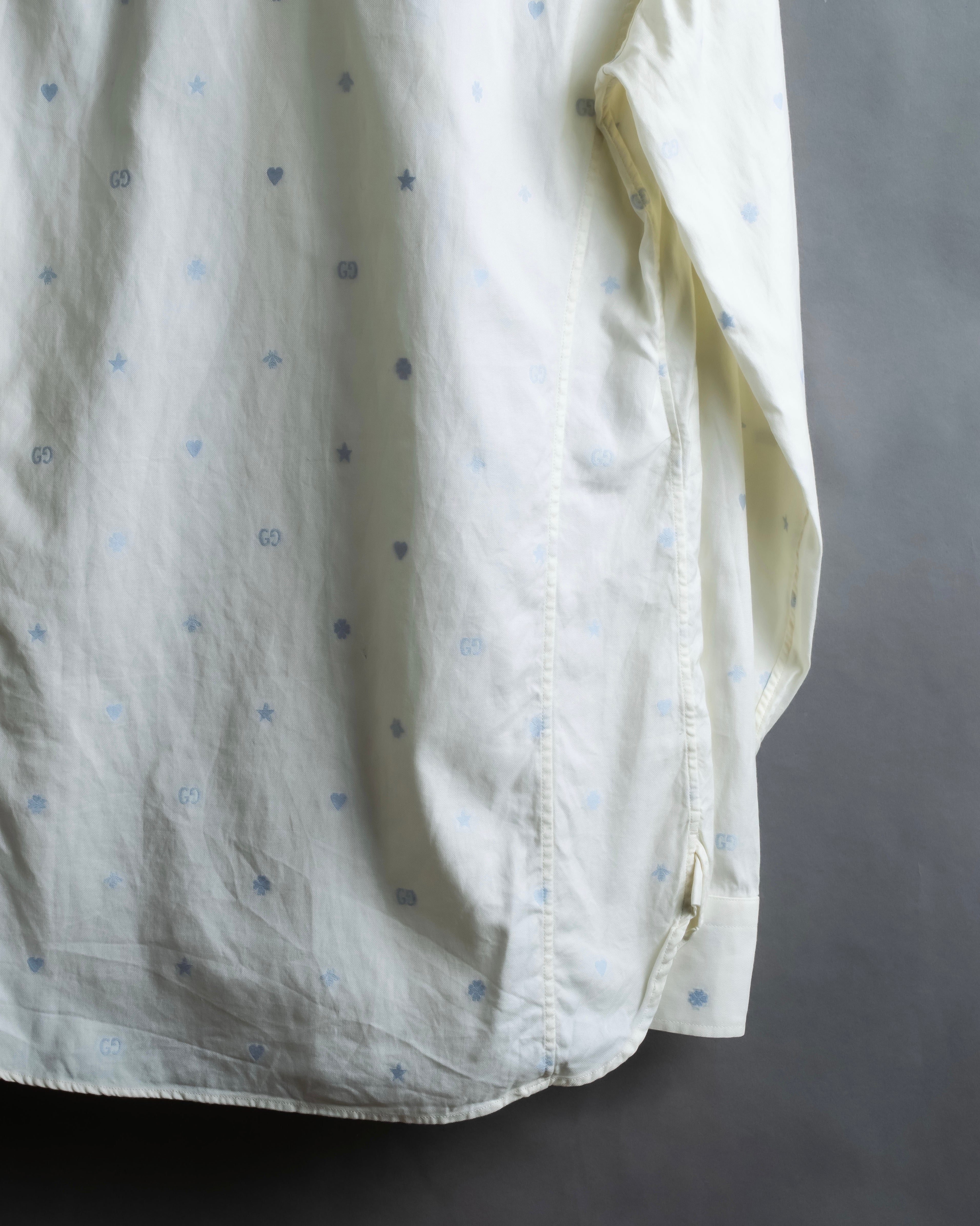 "GUCCI" Iconic embroidered pattern cotton shirt