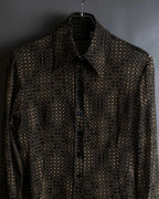 "FENDI" Geometric pattern logo printed shirt