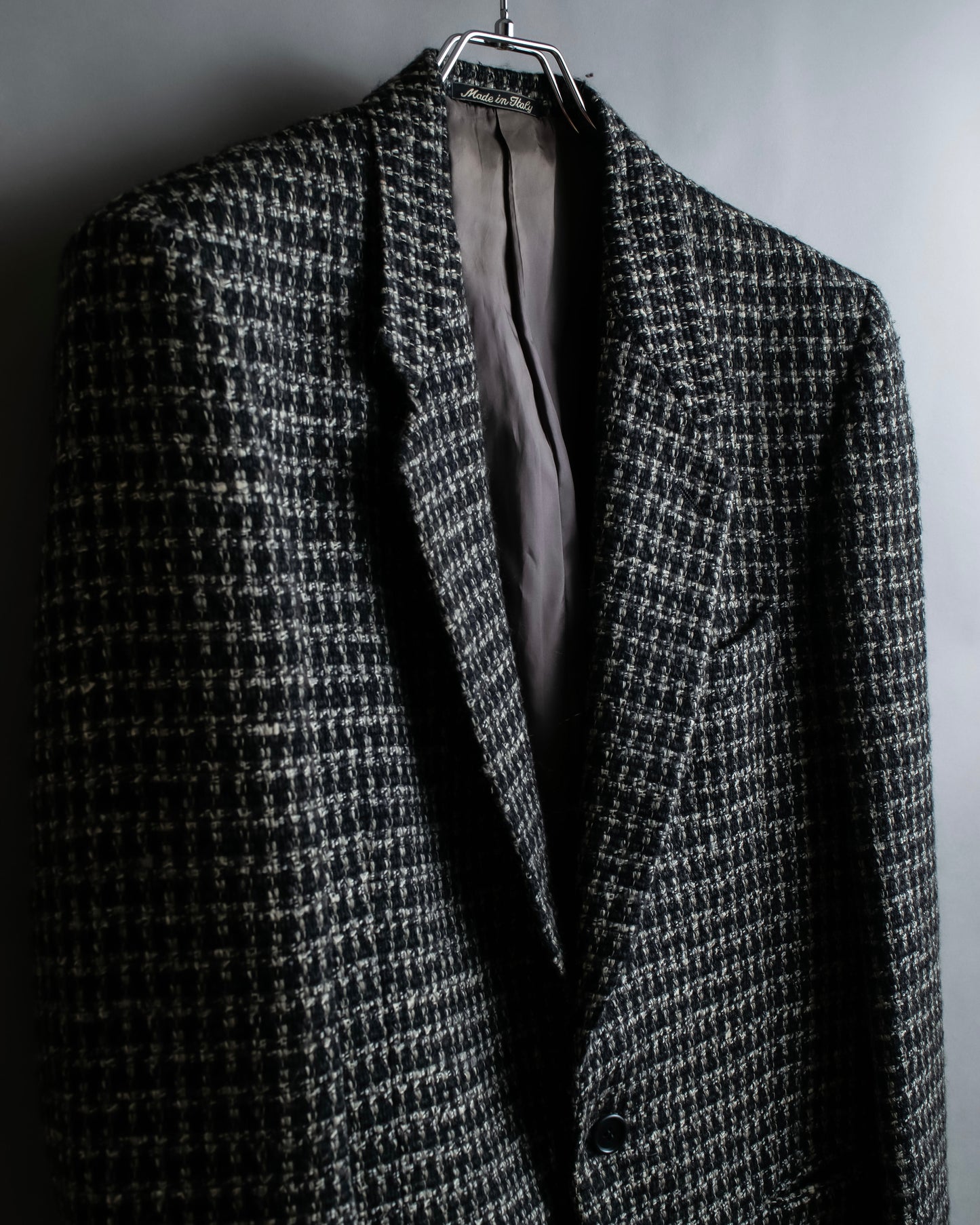 "GIORGIO ARMANI" Twill houndstooth pattern tailored jacket