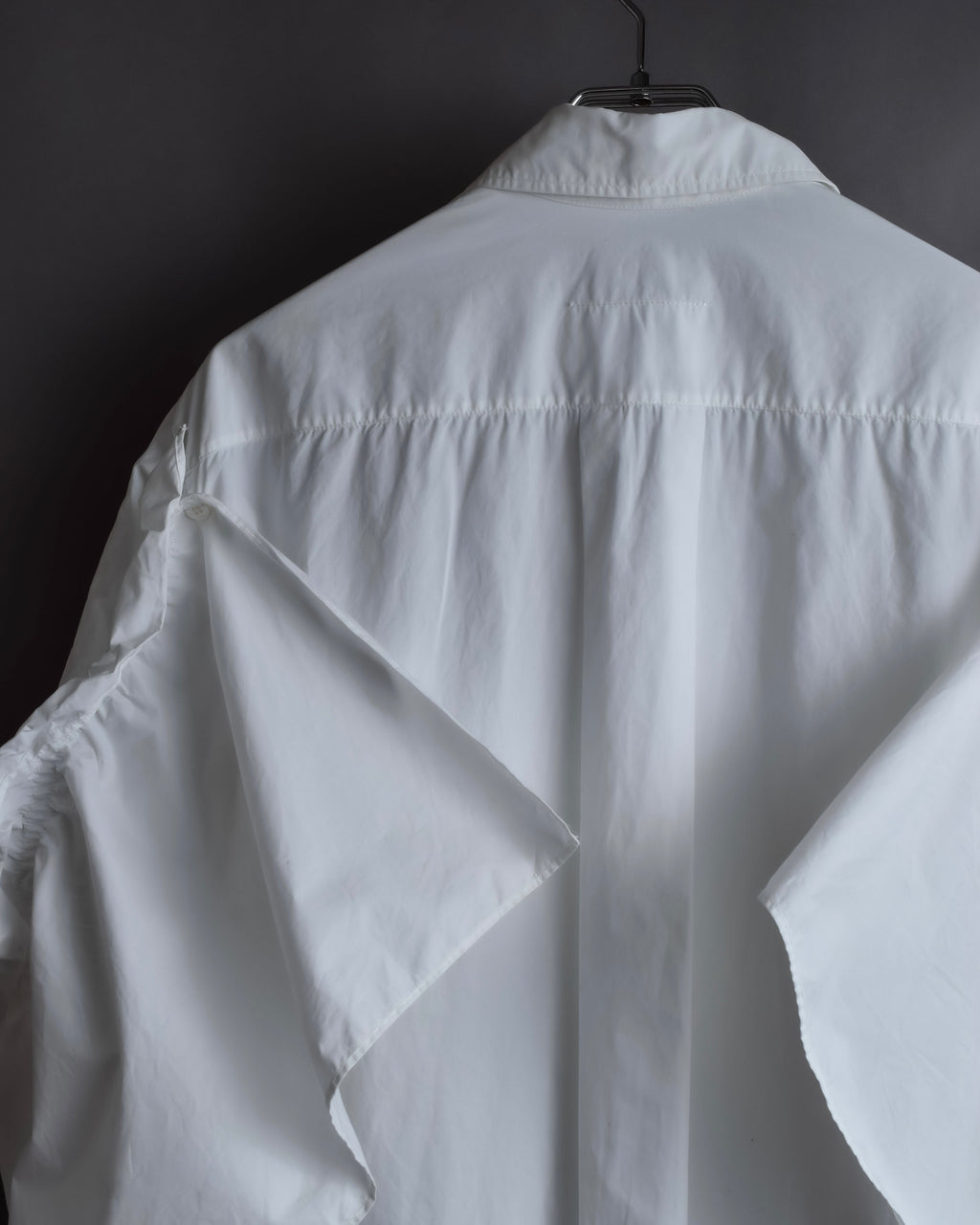 "MM6 MAISON MARGIELA" 20SS Frilled overlay cotton hybrid shirt