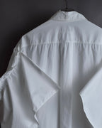 "MM6 MAISON MARGIELA" 20SS Frilled overlay cotton hybrid shirt