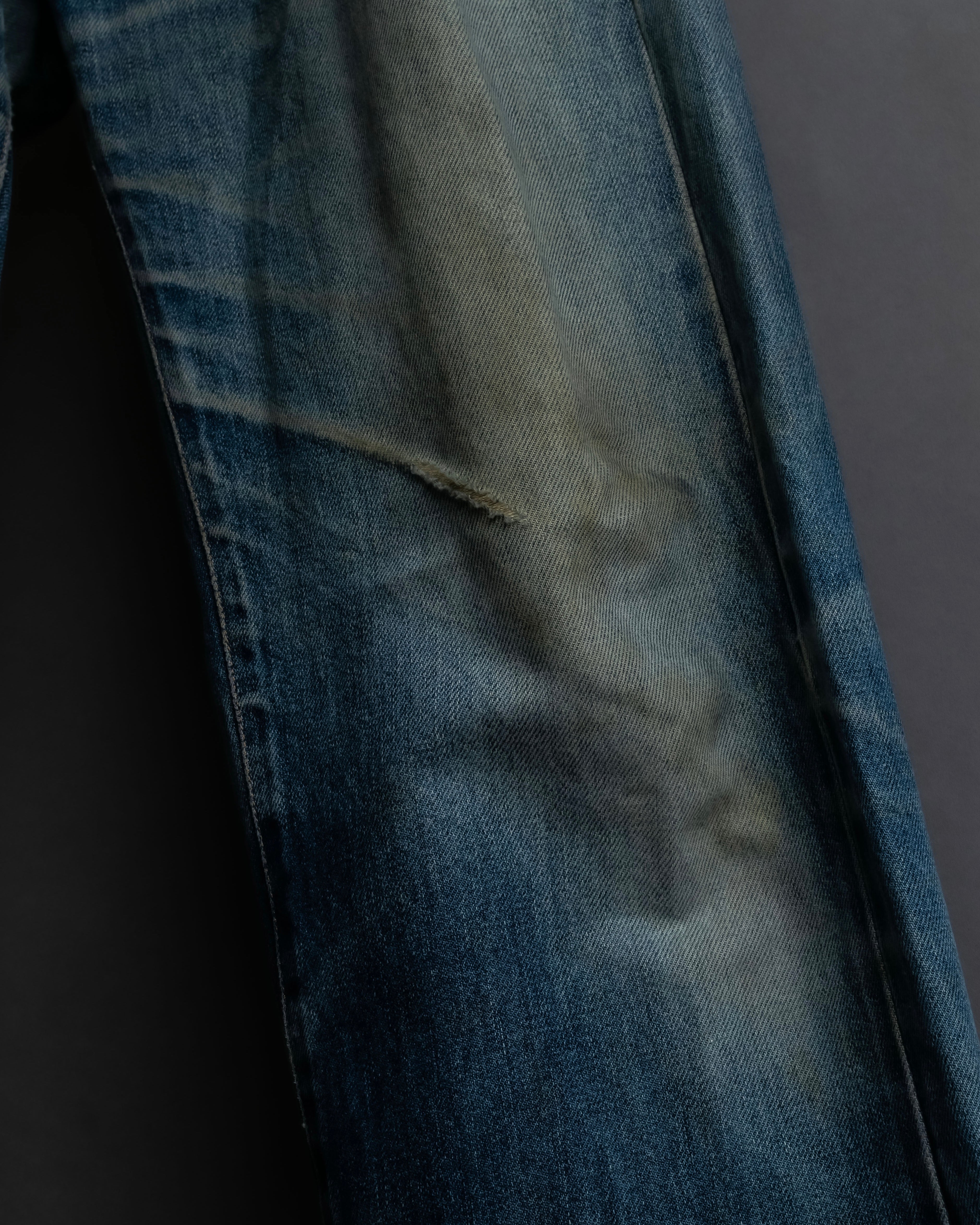 "GUCCI" Gradient fade design tapered denim