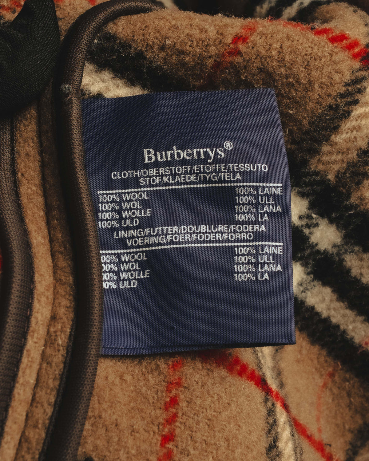 "Burberrys" 80's-90's Classic piped wool coat