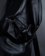 "DURBAN" Double zipper sheepskin leather coat