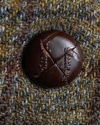 "BURBERRYS" Elbow patch design gun club check tweed jacket
