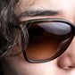 "BOTTEGA VENETA" Butterfly frame tortoiseshell sunglasses
