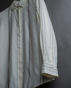 "Loro Piana" Multi-stripe pattern natural color shirt