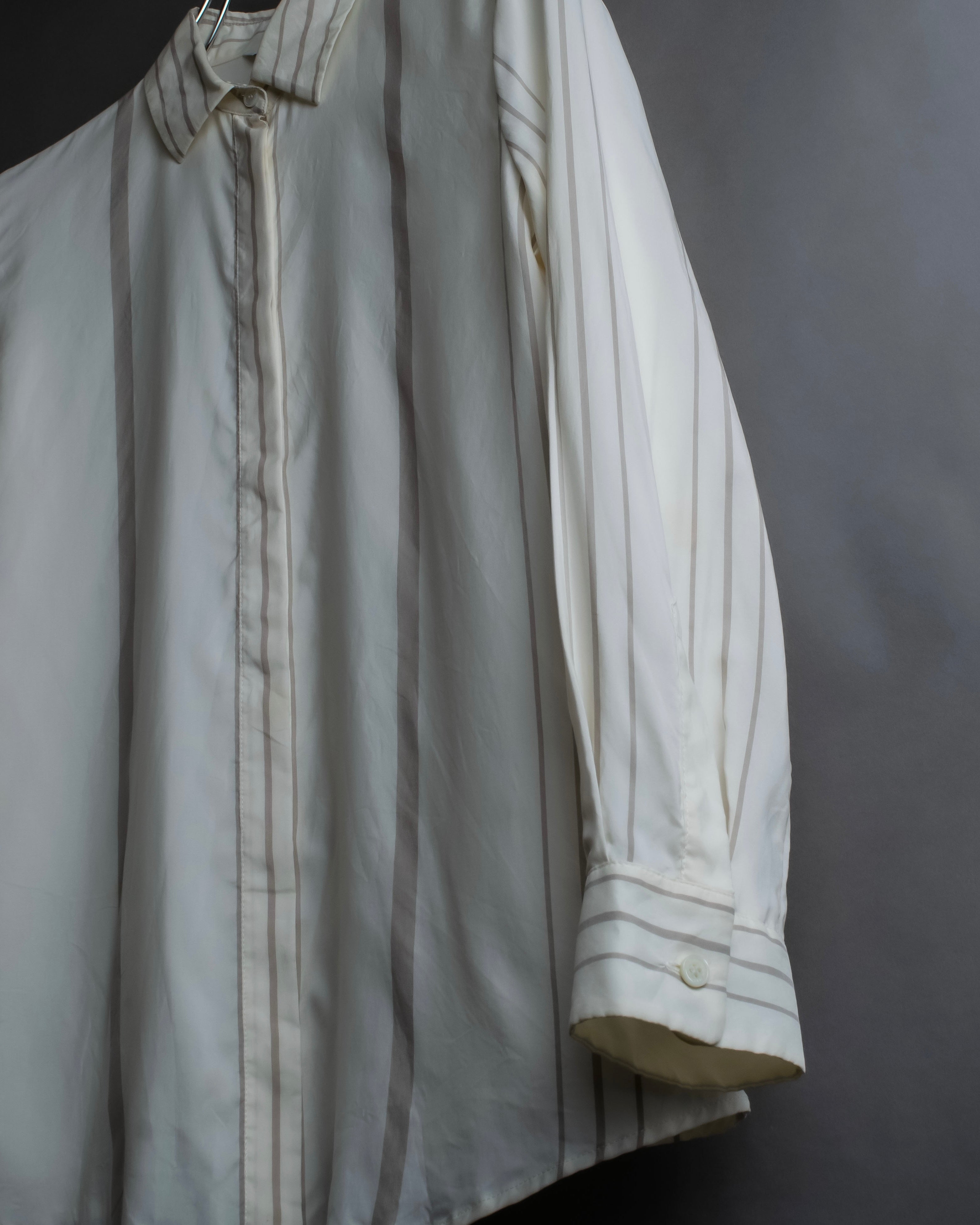 "Loro Piana" Multi-stripe pattern natural color shirt