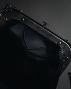 "tricot COMME des GARÇONS" Structured kiss-lock leather shoulder bag