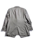 GIORGIO ARMANI/ Pure Cashmere Herringbone Oversized Tailored Jacket Gray
