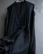 "MAISON MARGIELA" 16AW Deep tuck design sleeveless dress