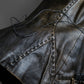 "ROBERTA SCARPA" 100% lamb leather gathered design shaped jacket