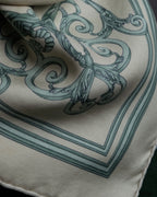"HERMES" Petit Carre 45 LES TUILERIES silk scarf